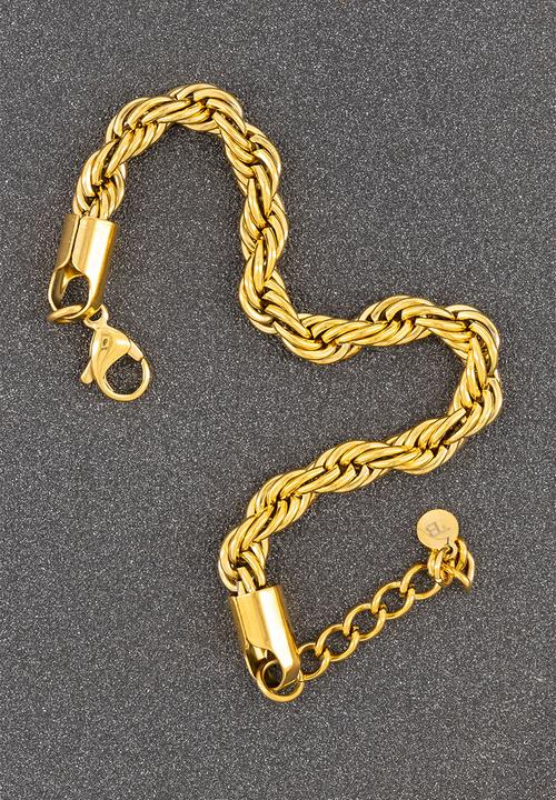 Burnt  - Rope Chain Bracelet - Gold