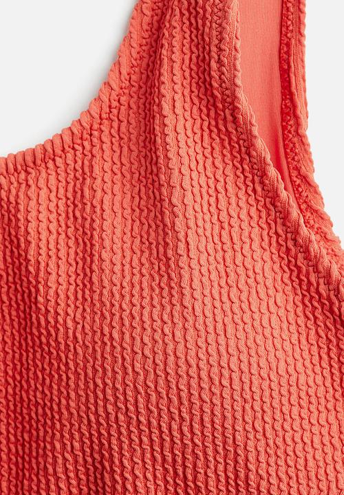 H&M - Padded-cup swimsuit - coral red