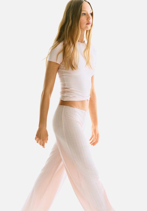 H&M - Pointelle jersey trousers - pink