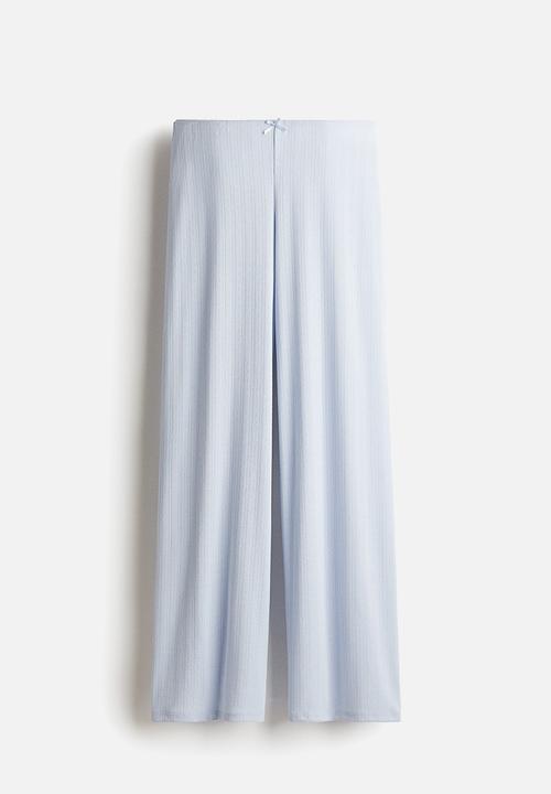 H&M - Pointelle jersey trousers - light blue