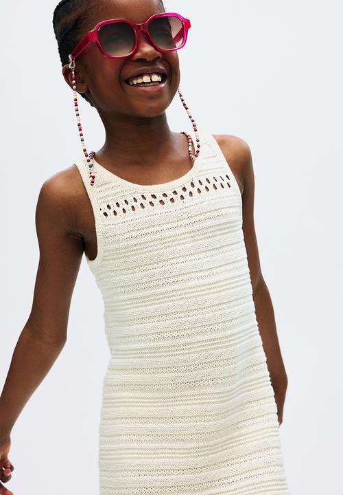 H&M - Knitted cotton dress - white