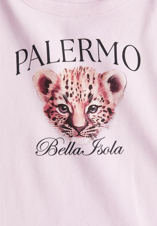 H&M - Printed cotton vest top - pink leopard