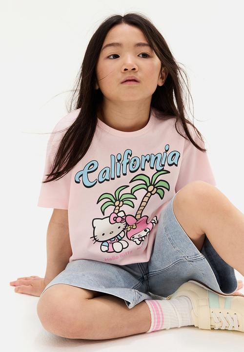 H&M - Printed cotton t-shirt - light pink hello kitty