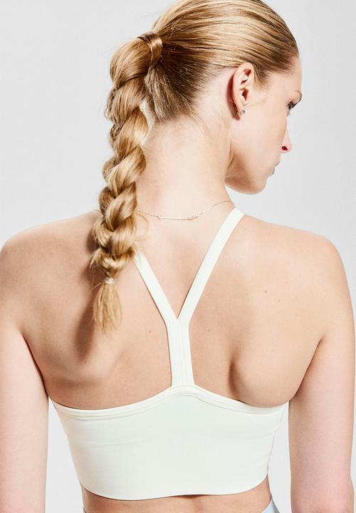 H&M - Seamless medium support sports bra with drymove™ - white