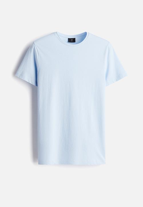 H&M - Slim fit T-shirt - light blue