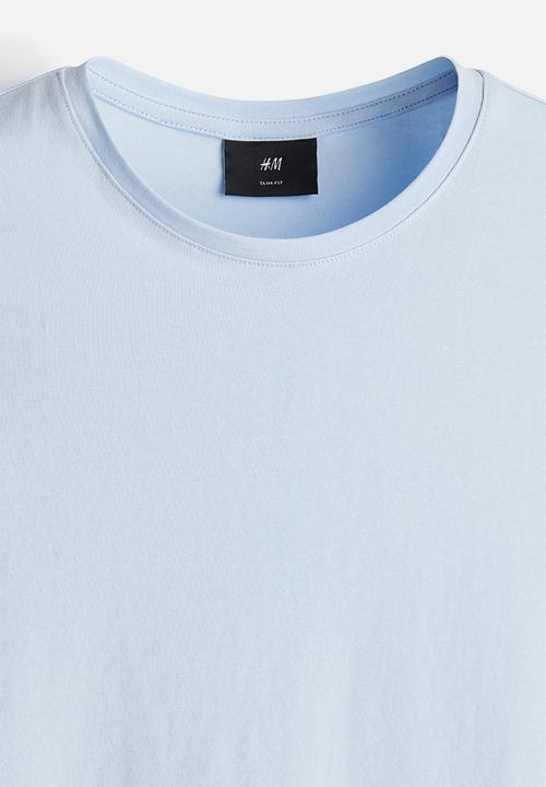 H&M - Slim fit T-shirt - light blue