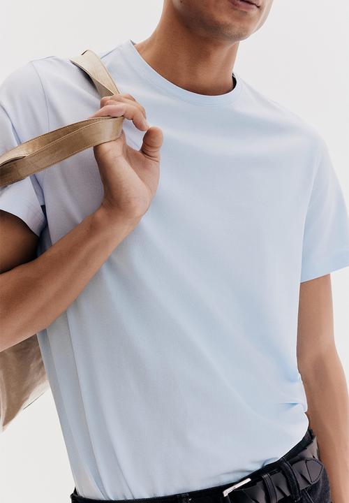 H&M - Slim fit T-shirt - light blue