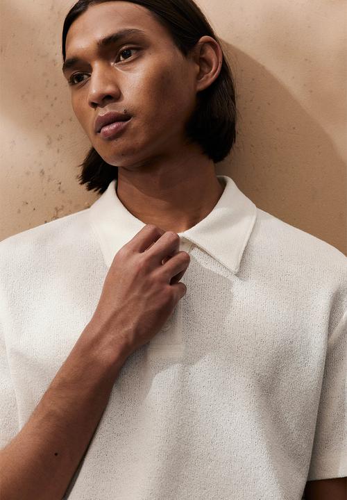 H&M - Regular fit polo shirt - white