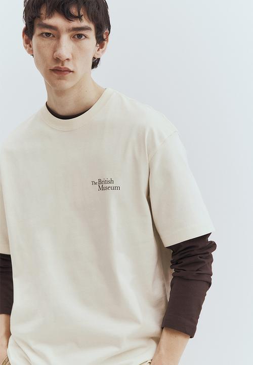H&M - Loose fit T-shirt - cream/the british museum 