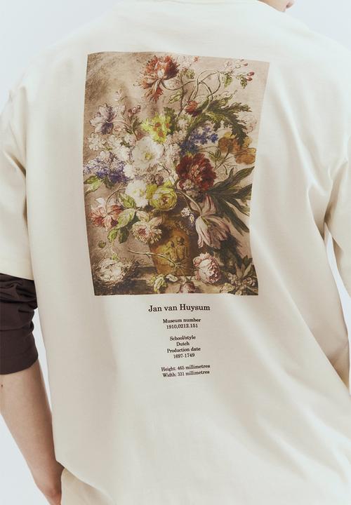 H&M - Loose fit T-shirt - cream/the british museum 