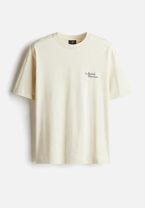 H&M - Loose fit T-shirt - cream/the british museum 