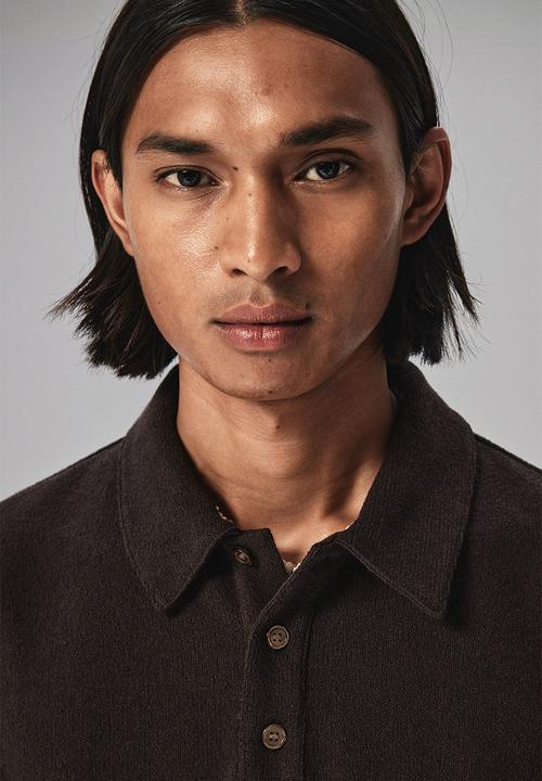 H&M - Regular fit polo shirt - dark brown