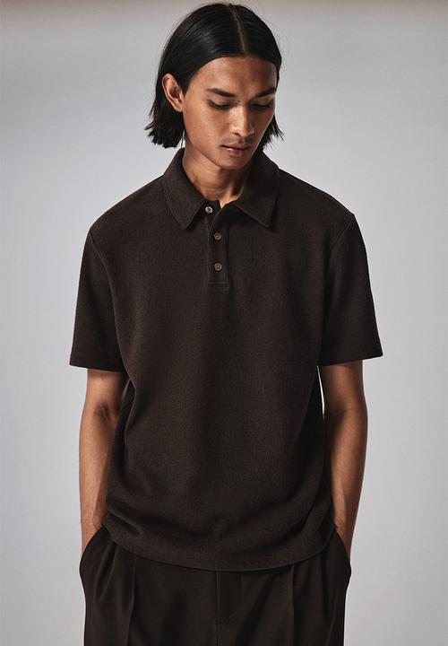 H&M - Regular fit polo shirt - dark brown