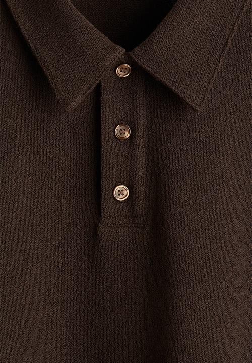 H&M - Regular fit polo shirt - dark brown