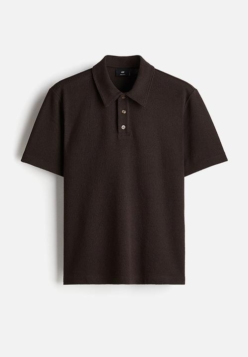 H&M - Regular fit polo shirt - dark brown