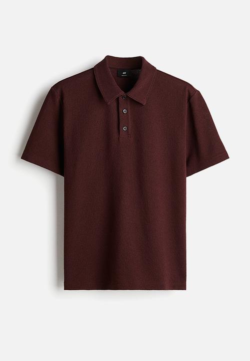 H&M - Regular fit polo shirt - burgundy