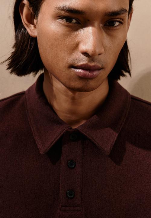 H&M - Regular fit polo shirt - burgundy
