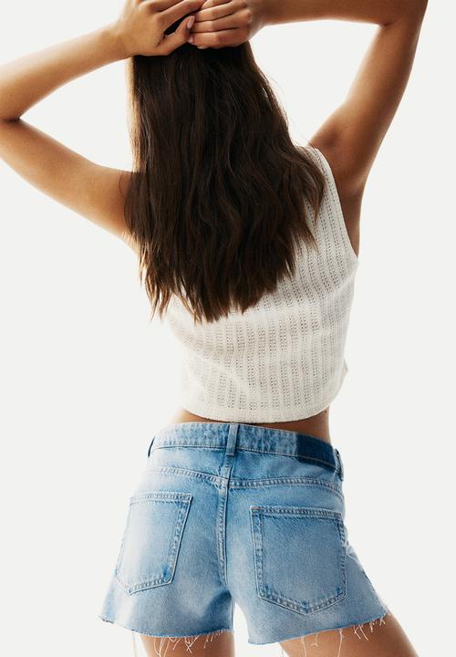 H&M - Low rise denim shorts -  denim blue