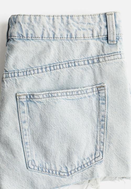 H&M - Low rise denim shorts - pale denim blue