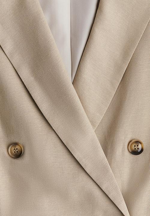 H&M - Linen-blend blazer - beige