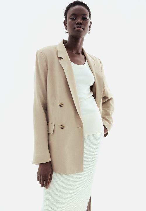 H&M - Linen-blend blazer - beige
