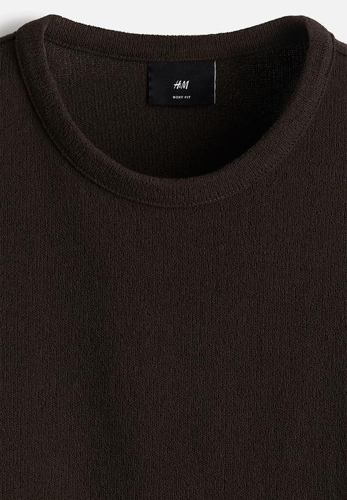 H&M - Loose fit t-shirt - dark brown 