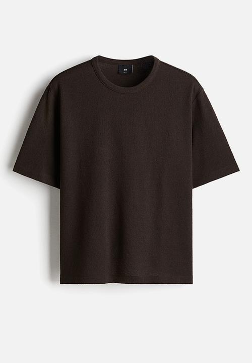 H&M - Loose fit t-shirt - dark brown 