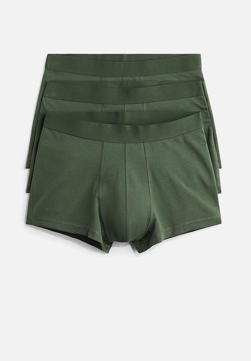 H&M - 3-Pack short trunks with lycra® - green