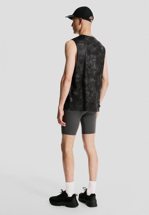 H&M - Regular fit sports vest top with drymove™ - dark grey patterned