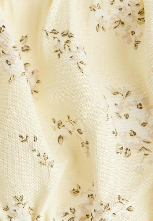 H&M - Puff-sleeved dress - yellow floral