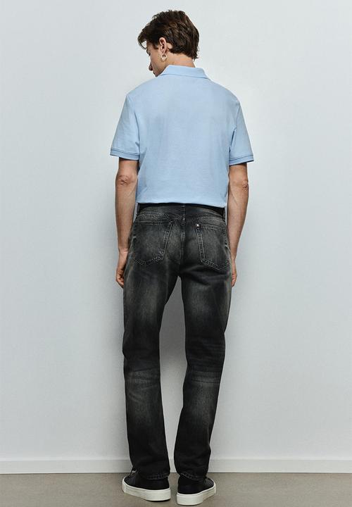 H&M - Regular fit piqué polo shirt - light blue