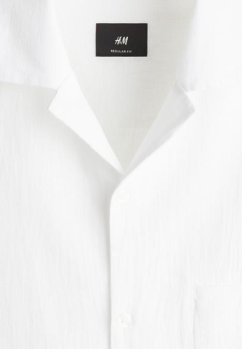 H&M - Regular fit resort shirt - white