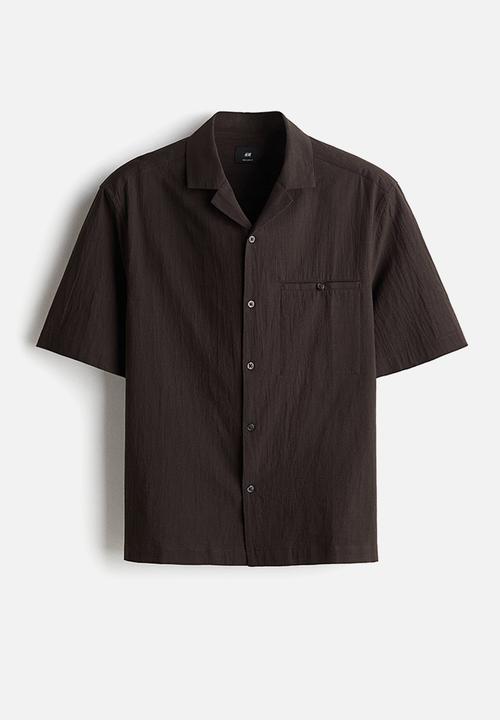 H&M - Regular fit resort shirt - dark brown