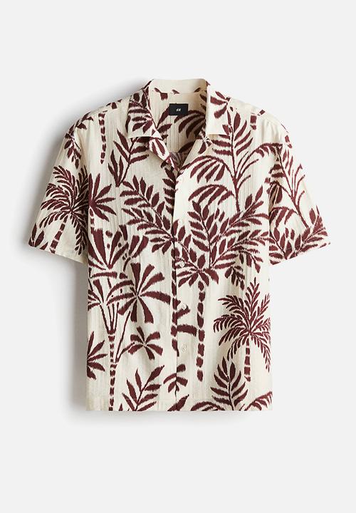 H&M - Regular fit resort shirt - beige patterned