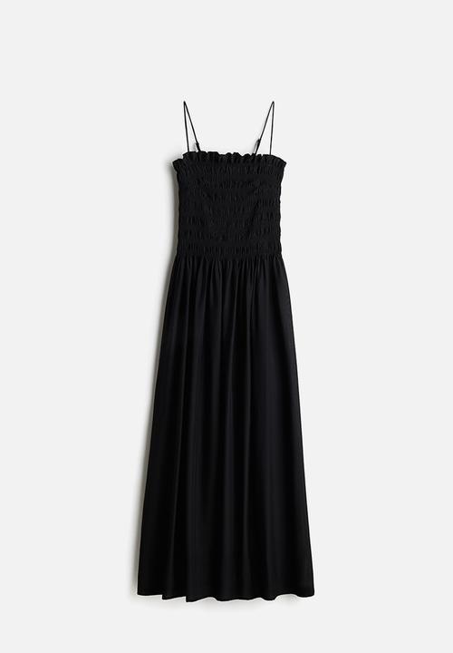 H&M - Smocked-bodice strappy dress - black