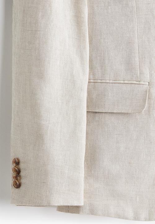 H&M - Slim fit linen jacket - light beige