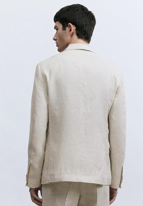 H&M - Slim fit linen jacket - light beige