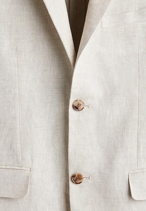 H&M - Slim fit linen jacket - light beige