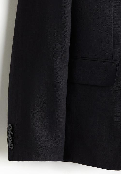 H&M - Slim fit linen jacket - navy blue
