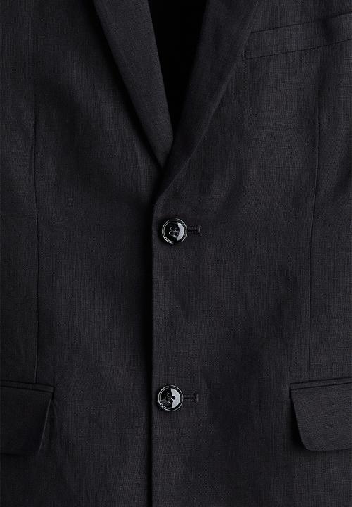 H&M - Slim fit linen jacket - navy blue