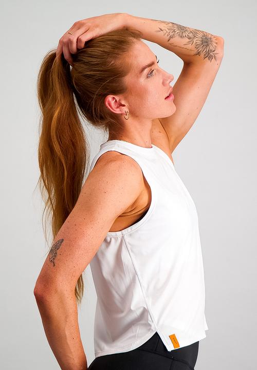 Burnt  - Essential Madison Tank - White
