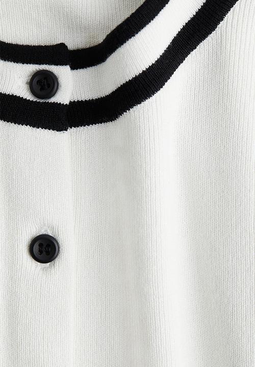 H&M - Button-front sweater vest - white