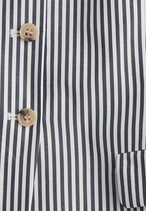 H&M - Long waistcoat - white striped