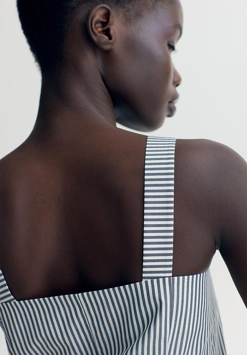 H&M - Long waistcoat - white striped