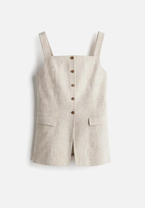 H&M - Long waistcoat - light beige