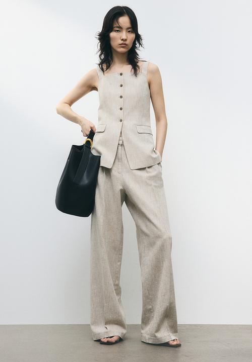 H&M - Long waistcoat - light beige