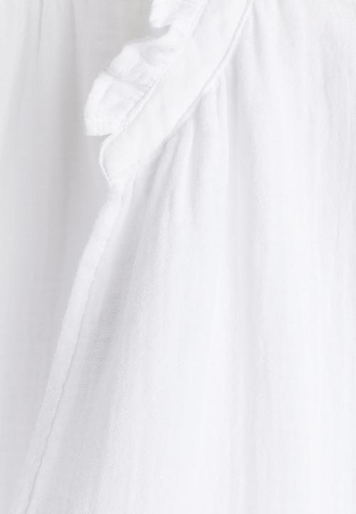 H&M - Cotton muslin blouse - white