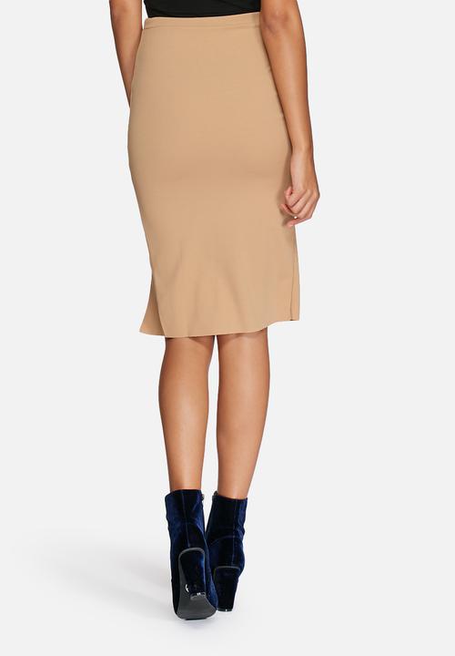Missguided - Ruffle detail scuba midi skirt 