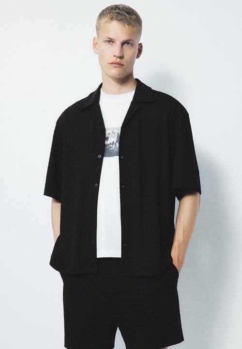 H&M - Loose fit resort shirt - black