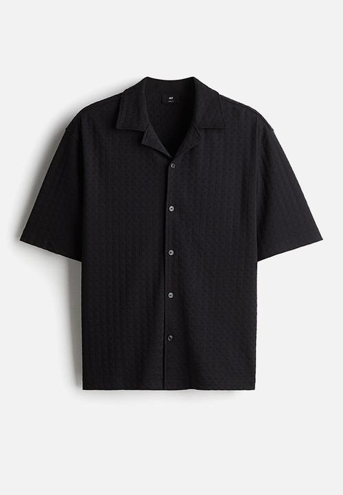 H&M - Loose fit resort shirt - black